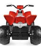 PEG-PEREGO ATV electric pentru copii Peg Perego Polaris Outlaw 330 W 12V Negru rosu tractiune pe doua roti schimbator de viteza lumini led suport pentru picioare sarcina maxima 40 kg