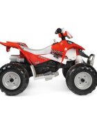 PEG-PEREGO ATV electric pentru copii Peg Perego Polaris Outlaw 330 W 12V Negru rosu tractiune pe doua roti schimbator de viteza lumini led suport pentru picioare sarcina maxima 40 kg