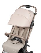 PEG-PEREGO Carucior copii Peg Perego Volo ultracompact 0 - 22 kg cu spatar si suport pentru picioare reglabile frana centralizata bara frontala detasabila si geanta transport inclusa 5.4 kg Mon Amour Bej Roz