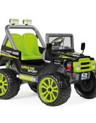 PEG-PEREGO Masina electrica pentru copii Gaucho Sport 12V VerdeNegru 500W cu suspensii 2 locuri reglabile si pornire lenta