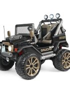 PEG-PEREGO Masina electrica pentru copii Peg Perego Gaucho XP 24V negrumaro cu radio lumini led schimbator viteza amortizoare scaun reglabil centura de siguranta