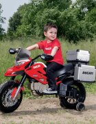 PEG-PEREGO Motocicleta electrica pentru copii Peg Perego Ducati Enduro cu roti din cauciuc scaun ergonomic lumini led si doua viteze 330W