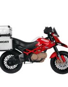 PEG-PEREGO Motocicleta electrica pentru copii Peg Perego Ducati Enduro cu roti din cauciuc scaun ergonomic lumini led si doua viteze 330W