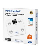 PERFECT MEDICAL Cantar digital inteligent Smart PM-48 cu bluetooth sticla securizata suprafata antiderapanta si 4 senzori de inalta precizie
