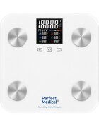 PERFECT MEDICAL Cantar digital inteligent Smart PM-48 cu bluetooth sticla securizata suprafata antiderapanta si 4 senzori de inalta precizie