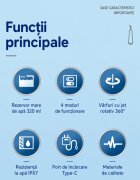 PERFECT MEDICAL Dus bucal portabil PM-51W cu 4 moduri de curatare rezervor 320 ml si presiune 30-120 PSI