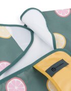 Petite&Mars Baveta impermeabila PetiteMars cu maneci lungi 38x42 cm 24 luni+ Beige Citrus