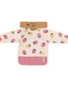 Petite&Mars Baveta impermeabila PetiteMars cu maneci lungi 38x42 cm 24 luni+ Beige Strawberies