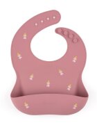 Petite&Mars Baveta moale PetiteMars cu buzunar colector TakeMatch model printese roz