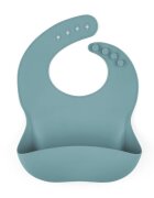 Petite&Mars Baveta moale PetiteMars Frosted Sky Albastru TakeMatch reglabila cu buzunar colector silicon fara BPA 6 luni+