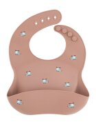 Petite&Mars Baveta moale PetiteMars TakeMatch Roz reglabila cu buzunar colector silicon fara BPA 6 luni+ model avioane