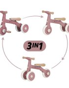 Petite&Mars Bicicletatricicleta pentru copii PetiteMars Bingo Roz 3 in 1 multifunctionala cu pedale detasabile ghidon directionabil sa reglabila pe inaltime 2.3 kg greutate admisa 25 kg 12-36 luni