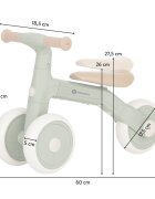Petite&Mars Bicicletatricicleta pentru copii PetiteMars Bingo Verde 3 in 1 multifunctionala cu pedale detasabile ghidon directionabil sa reglabila pe inaltime 2.3 kg greutate admisa 25 kg 12-36 luni