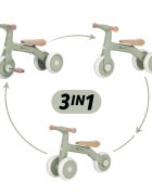 Petite&Mars Bicicletatricicleta pentru copii PetiteMars Bingo Verde 3 in 1 multifunctionala cu pedale detasabile ghidon directionabil sa reglabila pe inaltime 2.3 kg greutate admisa 25 kg 12-36 luni