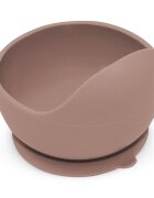 Petite&Mars Bol din silocon PetiteMars Velvet Latte Maro TakeMatch cu ventuza fara BPA 6 luni+ 360 ml