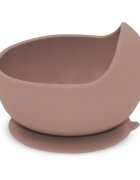 Petite&Mars Bol din silocon PetiteMars Velvet Latte Maro TakeMatch cu ventuza fara BPA 6 luni+ 360 ml