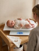 Petite&Mars Cantar electronic 2 in 1 PetiteMars Alb multifunctional panou cu touch pentru bebelusi si adulti pana 180 kg