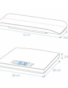 Petite&Mars Cantar electronic 2 in 1 PetiteMars Alb multifunctional panou cu touch pentru bebelusi si adulti pana 180 kg