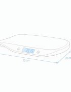 Petite&Mars Cantar electronic pentru bebelusi Petite Mars forma ergonomica Alb