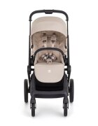 Petite&Mars Carucior 2 in 1 pentru copii PetiteMars Scout Bej cu landou pliabil reversibil spatar si suport de picioare reglabile maner ajustabil accesorii pana la 22 kg 0 luni+