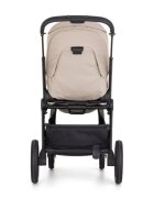 Petite&Mars Carucior 2 in 1 pentru copii PetiteMars Scout Crem Cappuccino cu landou pliabil reversibil spatar si suport de picioare reglabile maner ajustabil accesorii pana la 22 kg 0 luni+