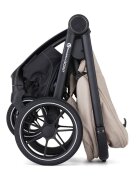 Petite&Mars Carucior 2 in 1 pentru copii PetiteMars Scout Crem Cappuccino cu landou pliabil reversibil spatar si suport de picioare reglabile maner ajustabil accesorii pana la 22 kg 0 luni+
