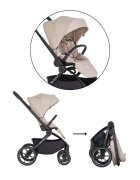 Petite&Mars Carucior 2 in 1 pentru copii PetiteMars Scout Gri cu landou pliabil reversibil spatar si suport de picioare reglabile maner ajustabil accesorii pana la 22 kg 0 luni+