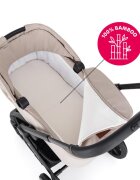 Petite&Mars Carucior 2 in 1 pentru copii PetiteMars Scout Gri cu landou pliabil reversibil spatar si suport de picioare reglabile maner ajustabil accesorii pana la 22 kg 0 luni+