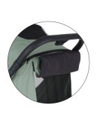 Petite&Mars Carucior pentru copii PetiteMars Flip verde cu pliere compacta spatar reglabil suport picioare reglabil si copertina extensibila cu protectie UPF 50+ greutate admisa 22 kg