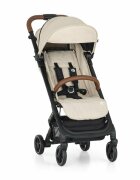 Petite&Mars Carucior pentru copii PetiteMars Fly Bej cu pliere compacta spatar reglabil pana la pozitie de somn suport picioare reglabil copertina extensibila cu protectie UPF40+ suport pahar inclus pana la 22 kg 0 luni+