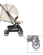 Petite&Mars Carucior pentru copii PetiteMars Fly Bej cu pliere compacta spatar reglabil pana la pozitie de somn suport picioare reglabil copertina extensibila cu protectie UPF40+ suport pahar inclus pana la 22 kg 0 luni+
