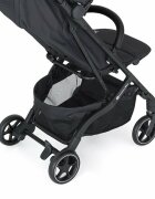 Petite&Mars Carucior pentru copii PetiteMars Fly Negru cu pliere compacta spatar reglabil pana la pozitie de somn suport picioare reglabil copertina extensibila cu protectie UPF40+ suport pahar inclus pana la 22 kg 0 luni+