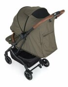 Petite&Mars Carucior pentru copii PetiteMars Fly Verde cu pliere compacta spatar reglabil pana la pozitie de somn suport picioare reglabil copertina extensibila cu protectie UPF40+ suport pahar inclus pana la 22 kg 0 luni+
