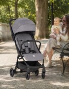 Petite&Mars Carucior sport pentru copii Petite Mars Pax Ultimate Gri compact cu spatar ajustabil suport pentru picioare reglabil pliere tip carte 6-36 luni