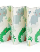 Petite&Mars Covoras de joaca PetiteMars reversibil include geanta pentru transport pliabil si impermeabil non-toxic 197x147x1 cm Jungle 0 luni+ Multicolor