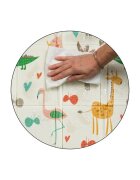 Petite&Mars Covoras educativ PetiteMars Campy L din spuma XPE non-toxica cu doua fete suprafata antiderapanta 130x200 cm pliabil compact 40x32x21 cm model animalute si forme geometrice