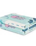 Petite&Mars Covoras educativ PetiteMars Campy S din spuma XPE non-toxica cu doua fete suprafata antiderapanta 120x120 cm pliabil compact 40x30x13 cm model animalute si forme geometrice