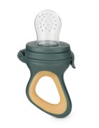 Petite&Mars Dispozitiv de hranire PetiteMars pentru fructe si legume include capac de protectie 6+ luni VerdeOcru