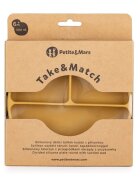 Petite&Mars Farfurie compartimentata PetiteMars cu ventuza si 3 compartimente TakeMatch silicon galben