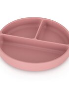 Petite&Mars Farfurie compartimentata PetiteMars cu ventuza si 3 compartimente TakeMatch silicon roz