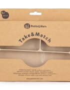 Petite&Mars Farfurie compartimentata PetiteMars ovala cu ventuza si 3 compartimente TakeMatch bej