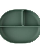 Petite&Mars Farfurie compartimentata PetiteMars ovala cu ventuza si 3 compartimente TakeMatch verde