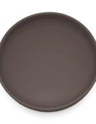 Petite&Mars Farfurie din silicon PetiteMars Bitter Cocoa Maro TakeMatch cu ventuza fara BPA 6 luni+ 400 ml