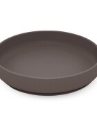 Petite&Mars Farfurie din silicon PetiteMars Bitter Cocoa Maro TakeMatch cu ventuza fara BPA 6 luni+ 400 ml