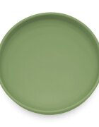 Petite&Mars Farfurie din silicon PetiteMars Sweet Pea Verde TakeMatch cu ventuza fara BPA 6 luni+ 400 ml