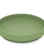 Petite&Mars Farfurie din silicon PetiteMars Sweet Pea Verde TakeMatch cu ventuza fara BPA 6 luni+ 400 ml