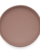Petite&Mars Farfurie din silicon PetiteMars Velvet Latte Maro pudrat TakeMatch cu ventuza fara BPA 6 luni+ 400 ml