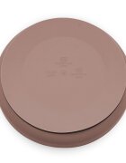 Petite&Mars Farfurie din silicon PetiteMars Velvet Latte Maro pudrat TakeMatch cu ventuza fara BPA 6 luni+ 400 ml