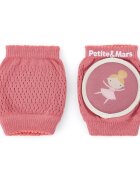Petite&Mars Genunchiere cu pernute PetiteMars cu elastic 13x10 cm 6 luni+ roz