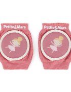 Petite&Mars Genunchiere cu pernute PetiteMars cu elastic 13x10 cm 6 luni+ roz